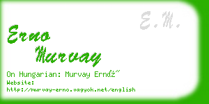 erno murvay business card